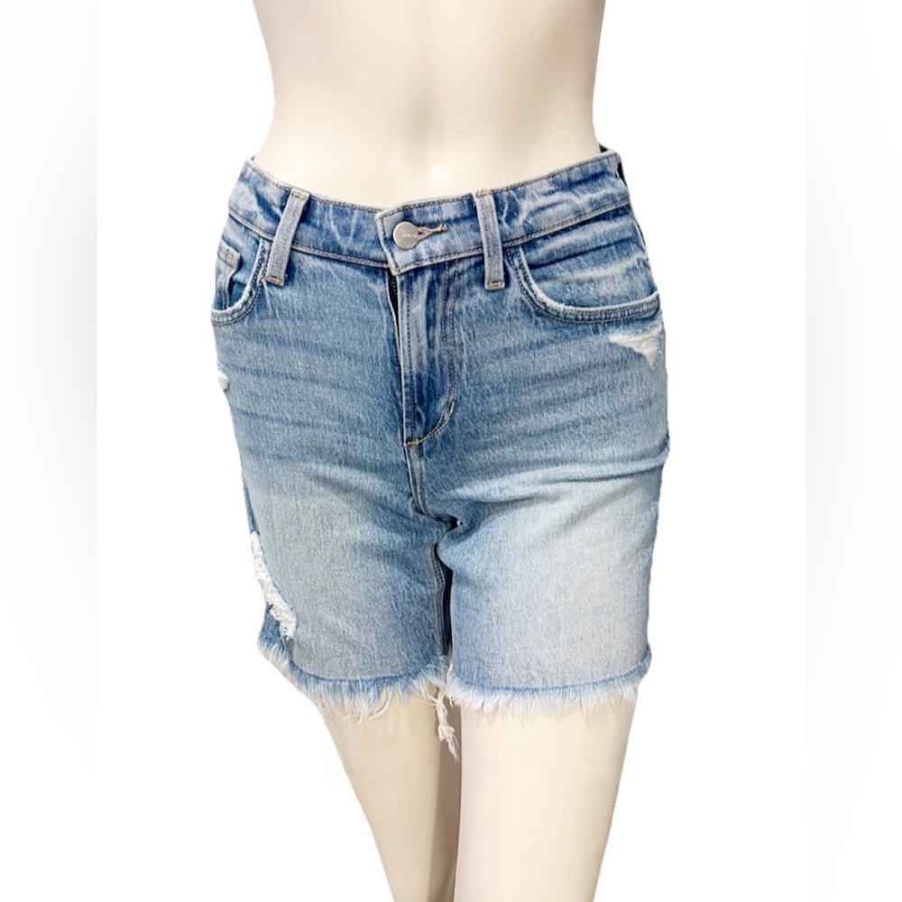 Joe’s Jeans Distressed Denim Shorts Size 24 NWT Raw Hem Stretch